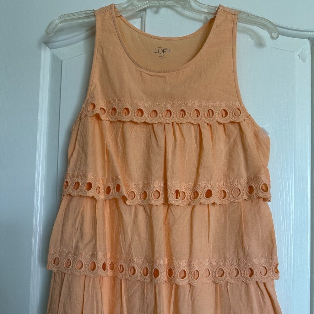 NWOT NEW Loft Orange Layer Lace Tank Top